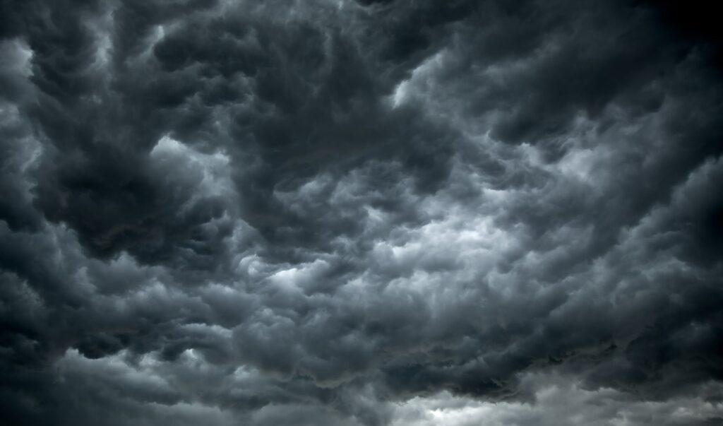 dark clouds turbulence